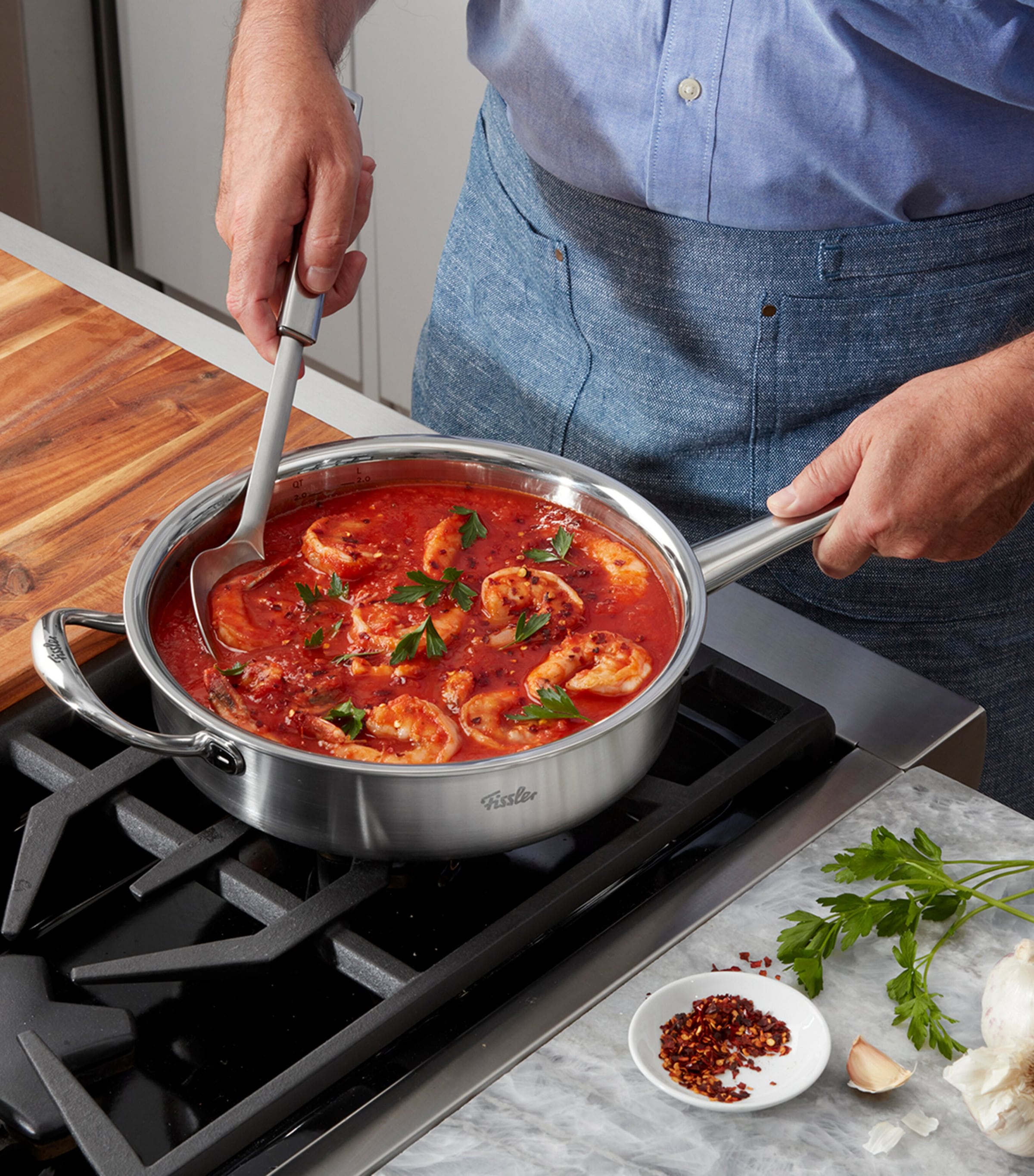 Stainless Steel M5 Pro-Ply Sauté Pan (28cm) GREY Image 8