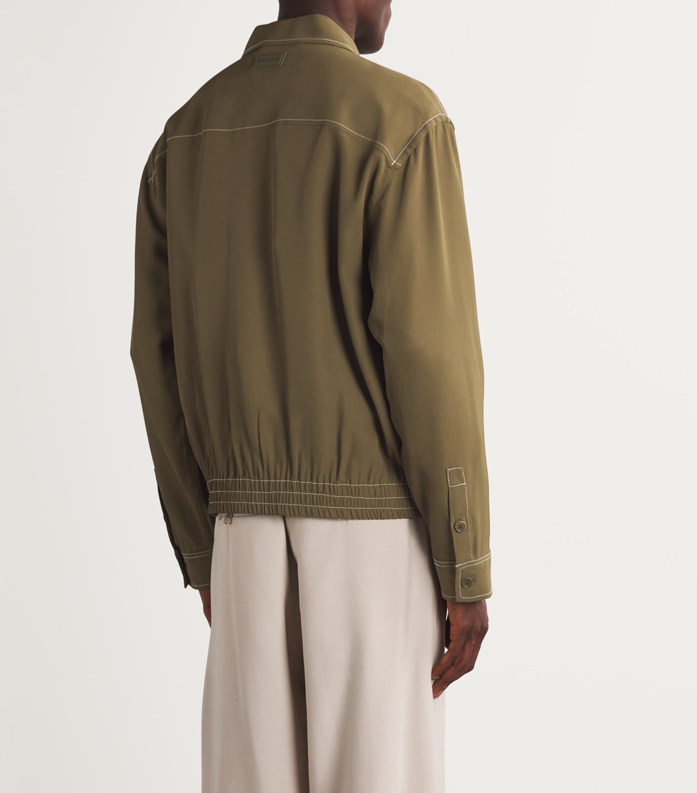 Simkhai Mens Long-Sleeve Shirt Olive Image 4
