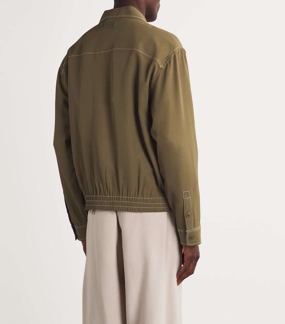 Simkhai Mens Long-Sleeve Shirt Olive Image 4