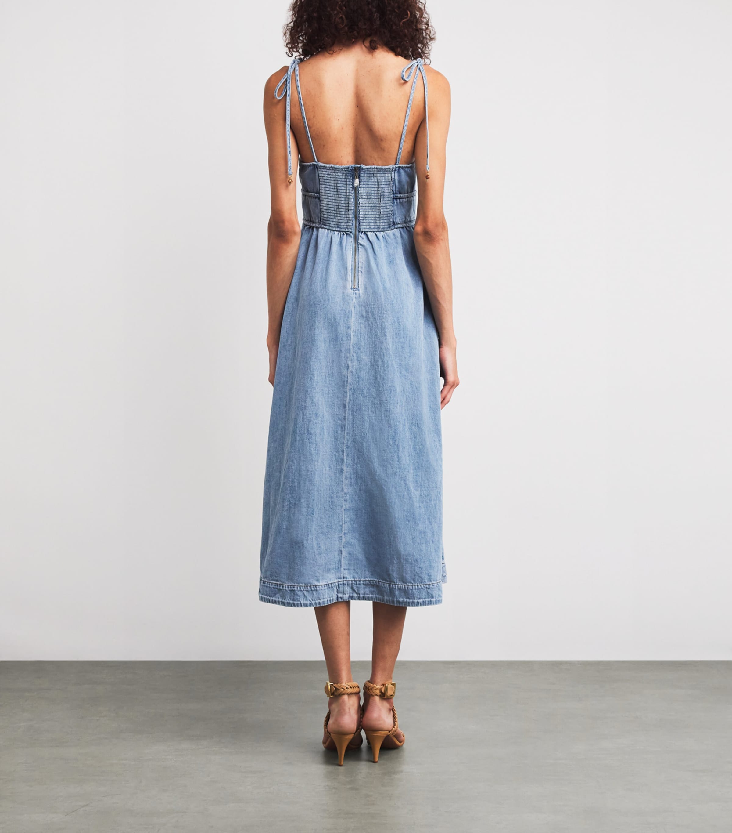 Denim Wanderlust Midi Dress SKYLARKSKYLK Image 3
