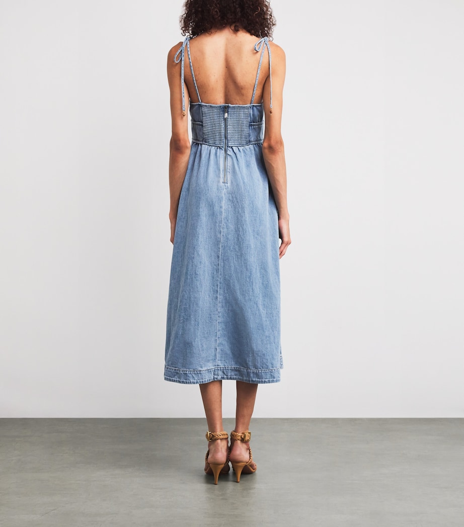 Denim Wanderlust Midi Dress SKYLARKSKYLK Image 3