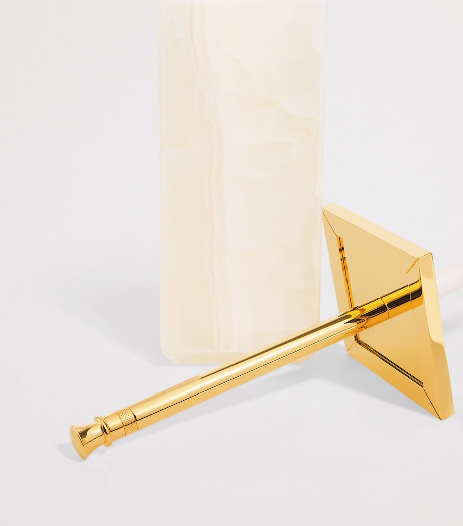 ZODIAC Onyx Toilet Brush Gold Image 2
