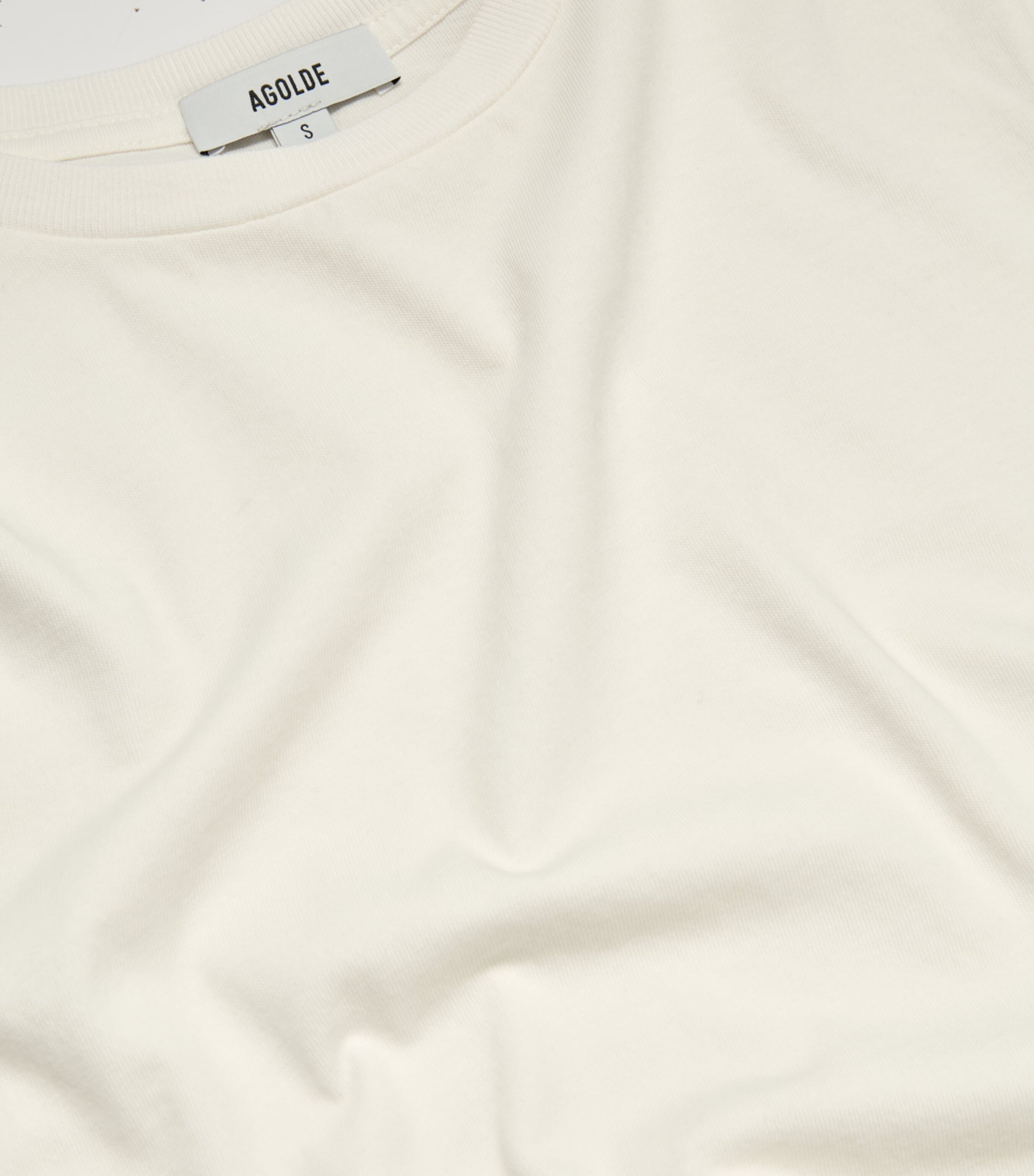 Organic Cotton Adine Shrunken T-Shirt WHITE ASH Image 2