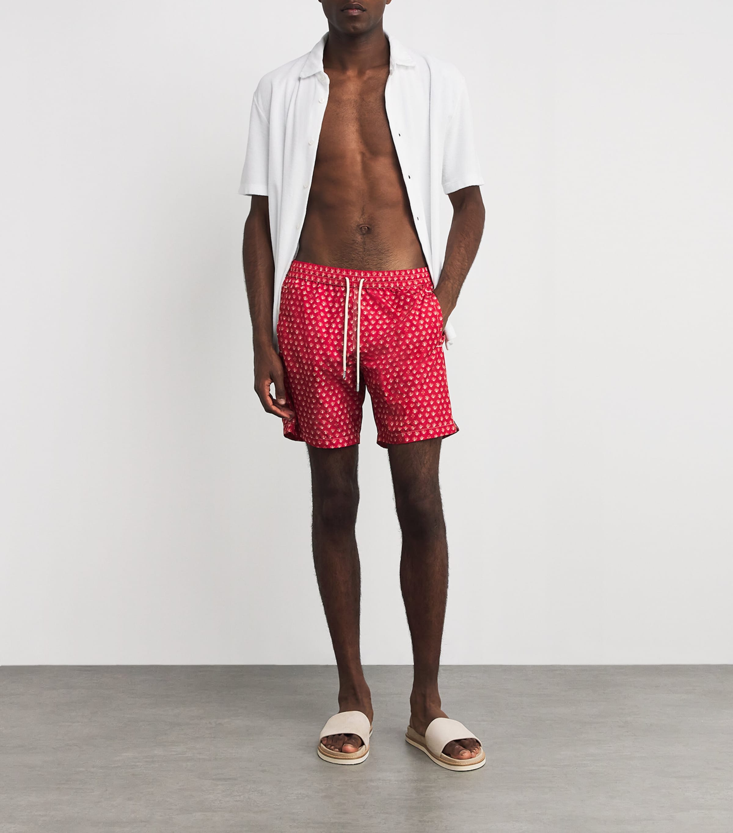 JACOB COHËN Mens Coral Print Bermuda Swim Shorts Image 4