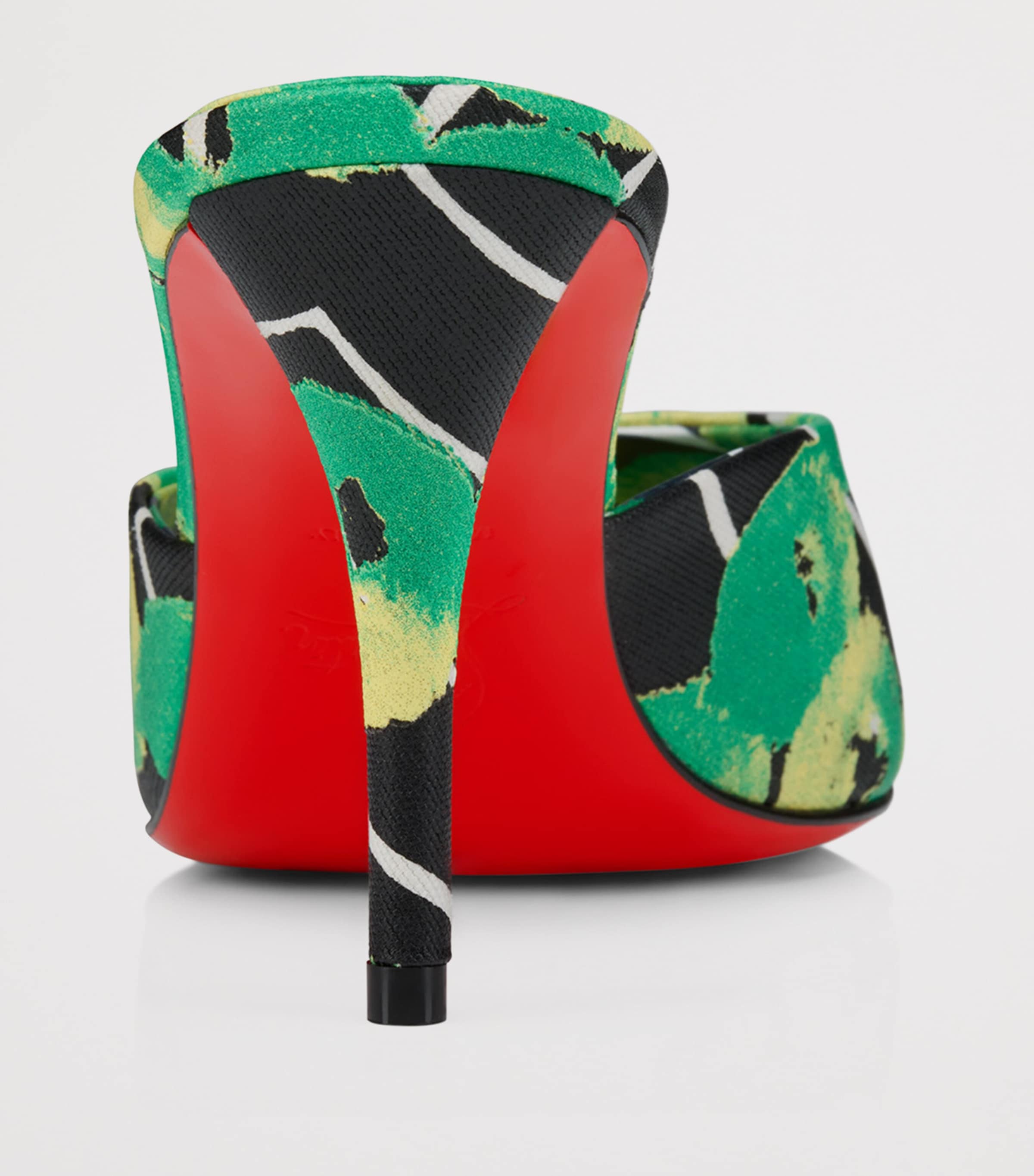 Miss Z Cotton Abstract Print Mules 80 8251 Image 5
