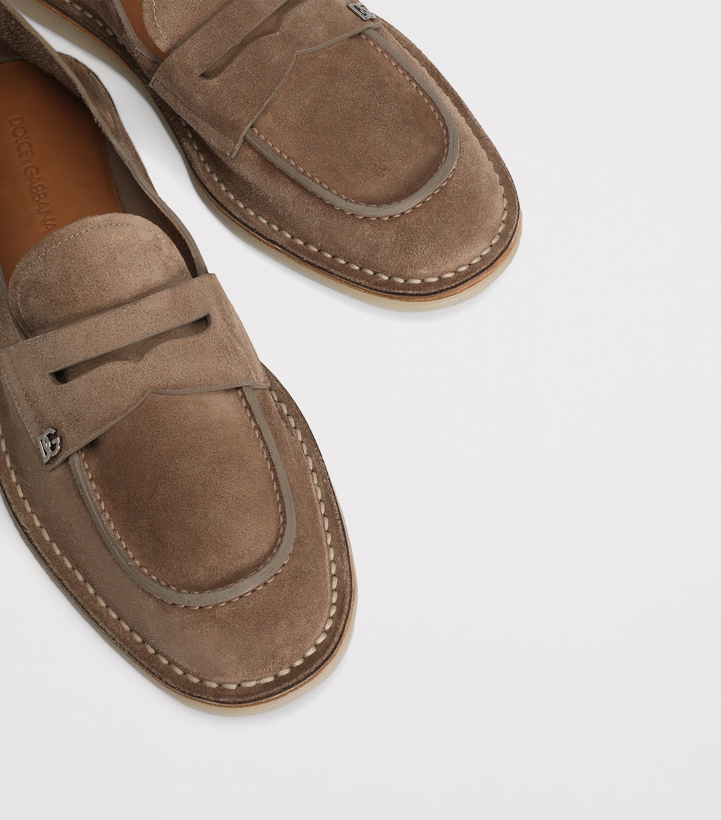 Suede Logo Loafers 80024-HAZELNUT Image 4