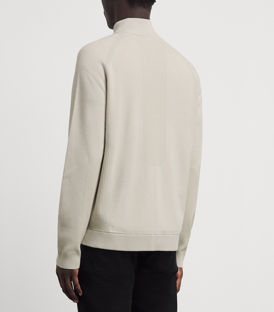 BOSS Mens Knitted Hybrid Jacket Light Image 5