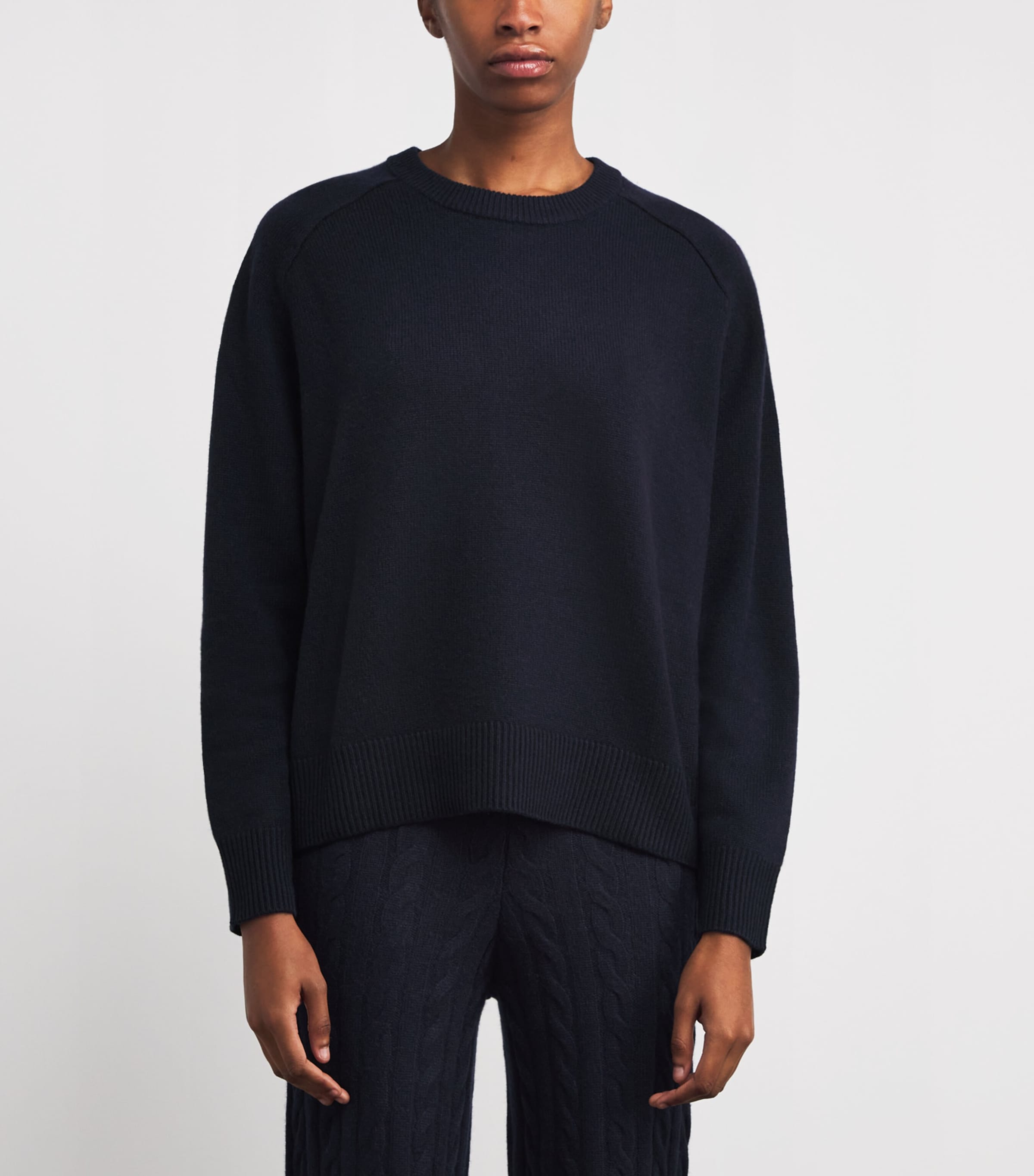 Cashmere Boyfriend Sweater NAVY Image 3