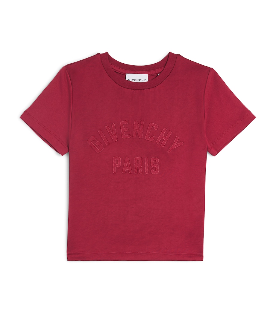 Givenchy Kids Cotton Logo T-Shirt (4-12+ Years) Red Image 1