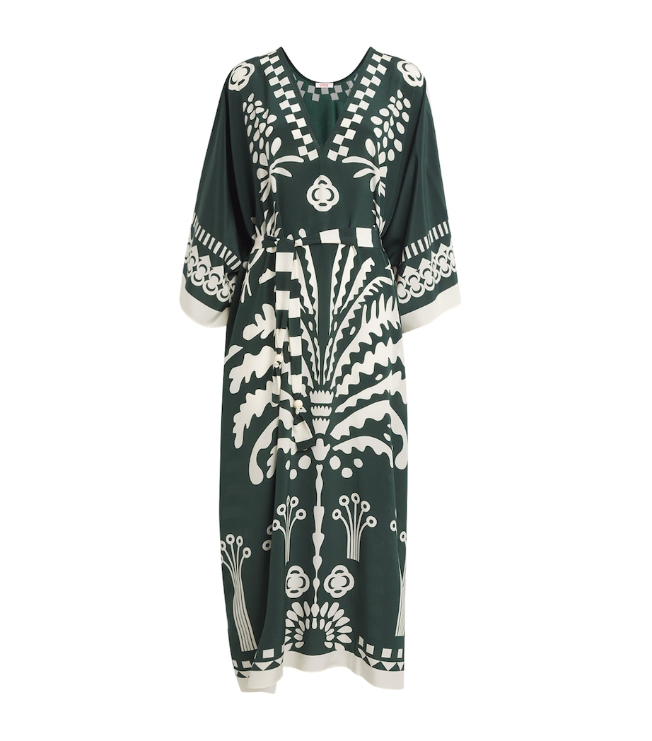 Eres Womens Silk Printed Holi Kaftan Scarabee Image 1