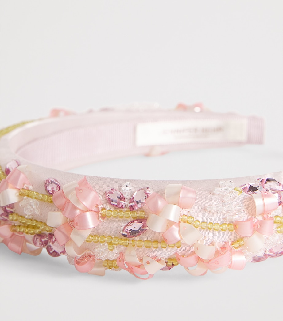Oleander Embellished Headband BLUSH Image 3