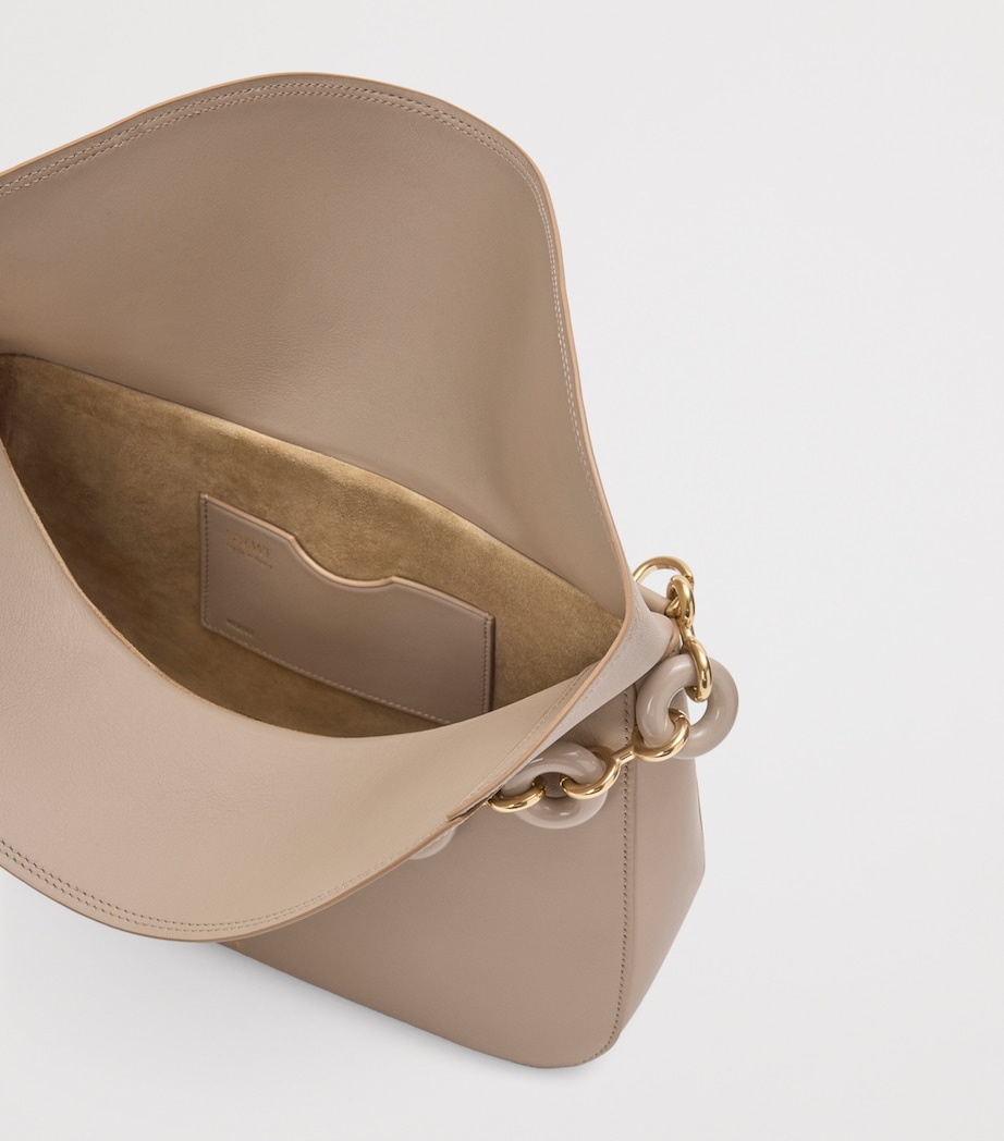 Medium Leather Ola Shoulder Bag SAND Image 7