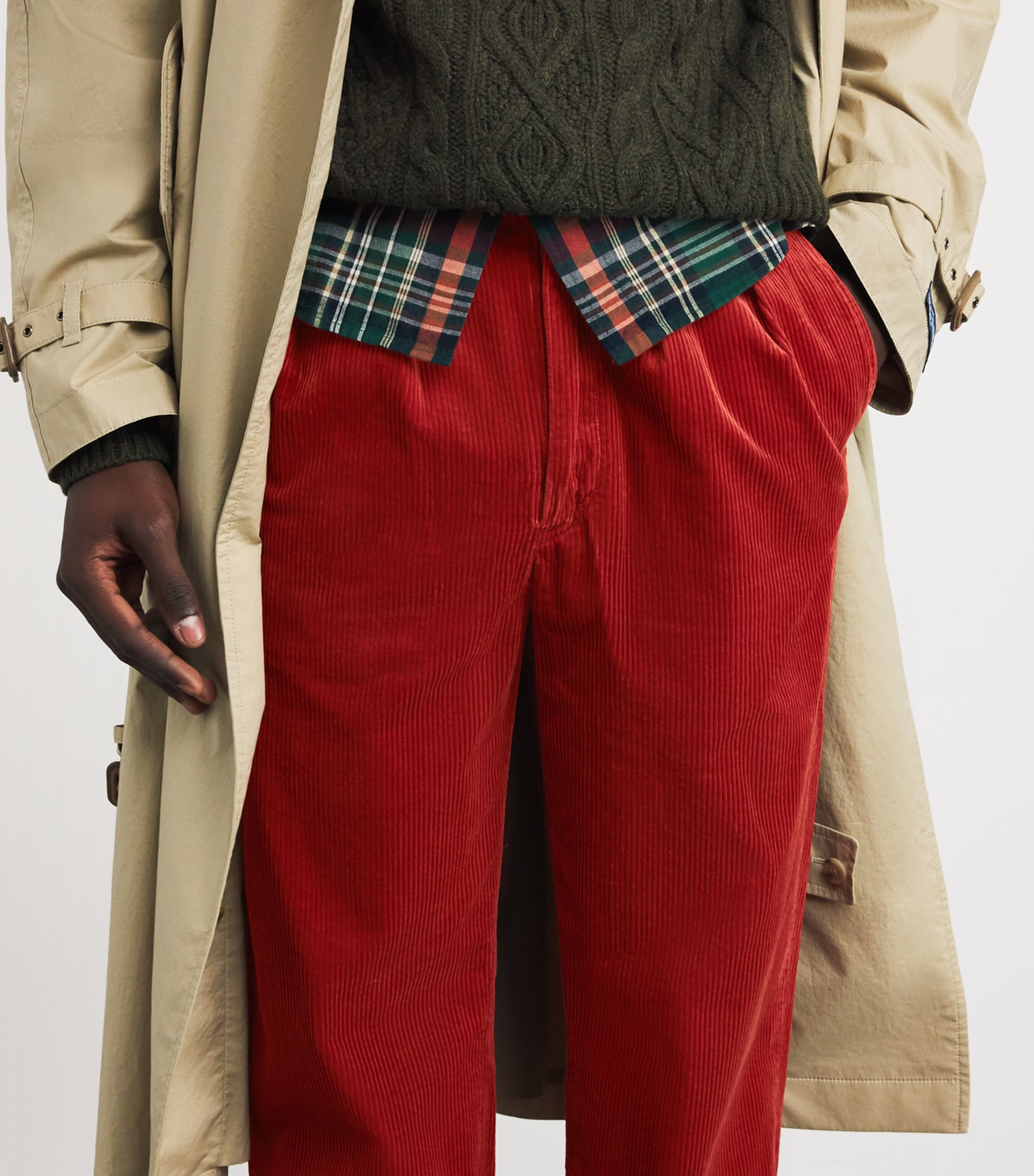 Polo Ralph Lauren Red Corduroy Whitman Trousers Harrods US