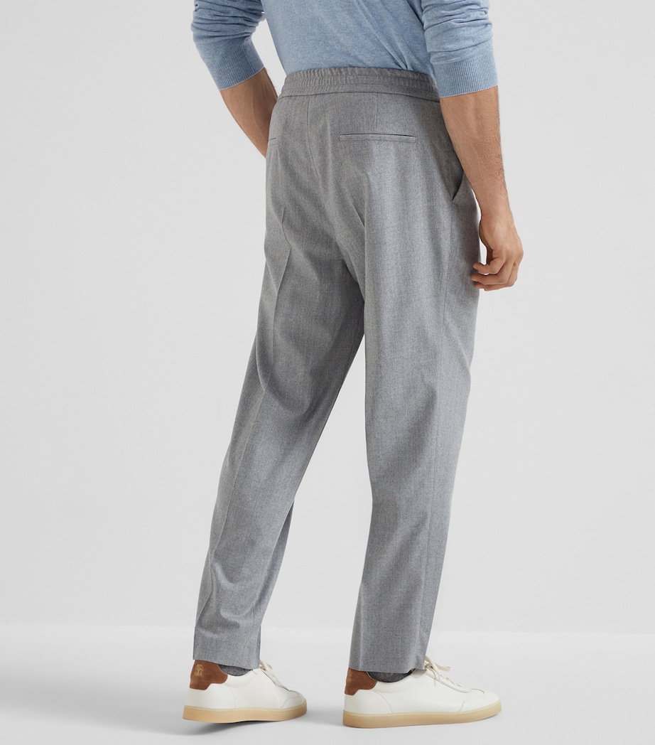 Linen Drawstring Leisure Trousers C272 Image 3