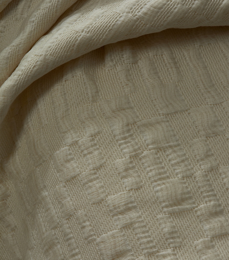Society Limonta Alpaca-Wool-Silk Layal Blanket (240cm x 260cm) Bianco Image 2
