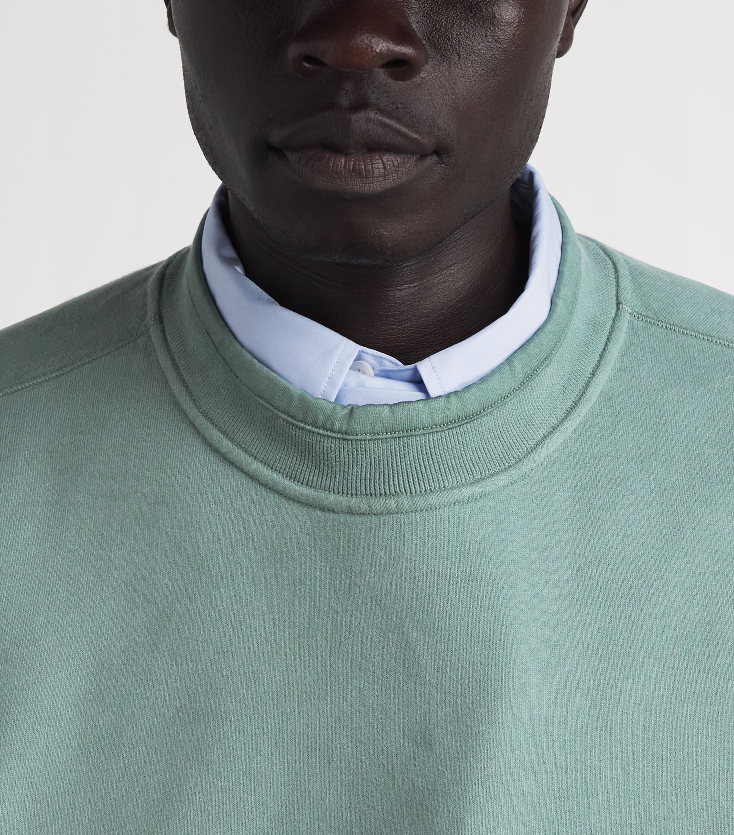 Stone Island Mens Cotton Rib-Knit Compass Sweatshirt Image 3