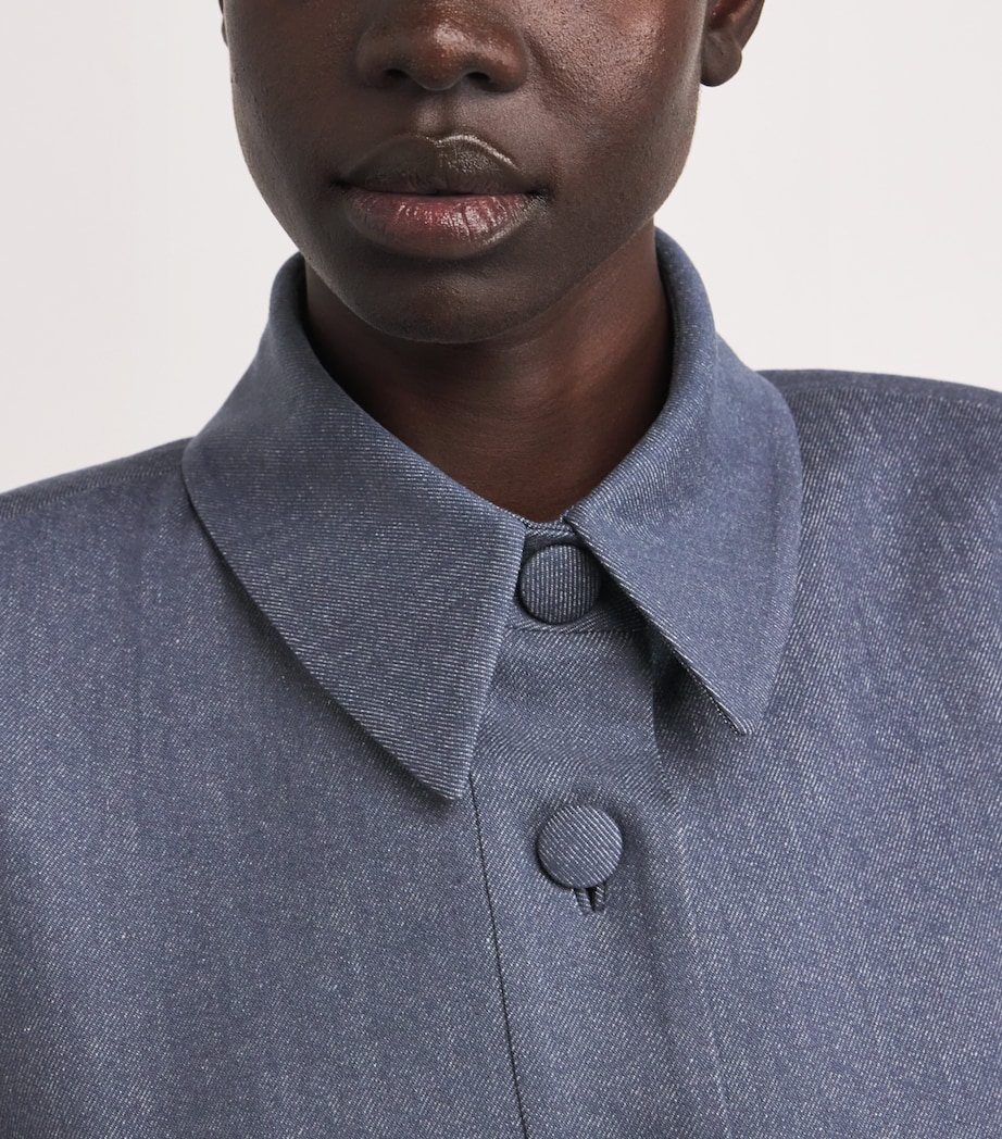 Wool Cropped Blazer JEANS TAUPE Image 6