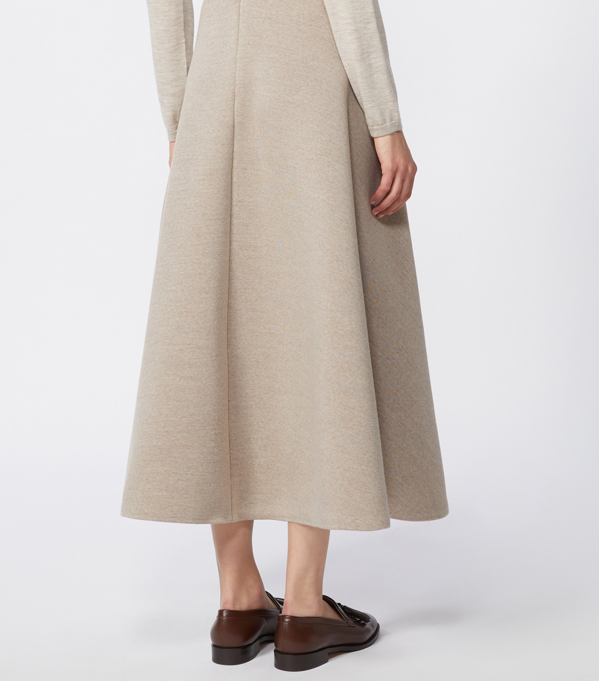 Jersey Tech Midi Skirt SAND Image 4