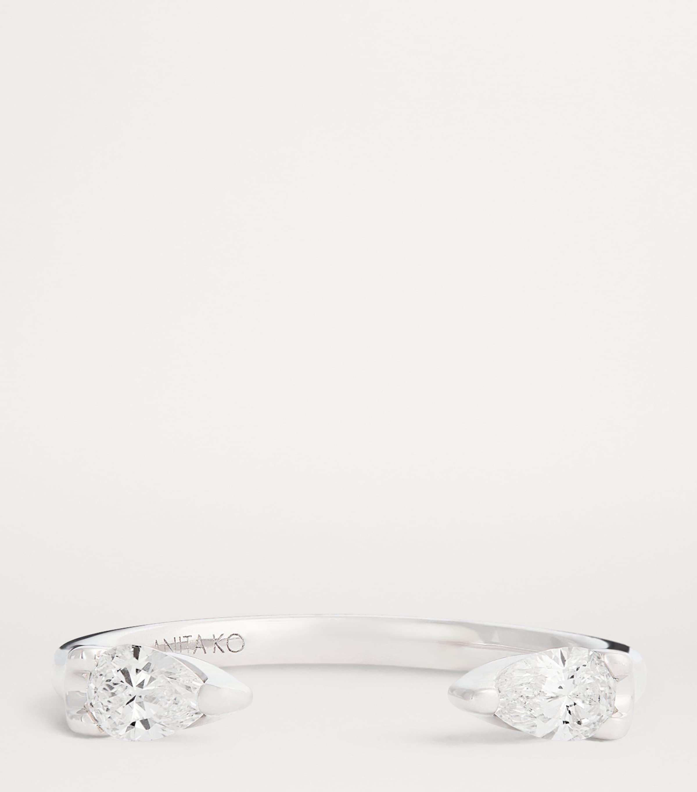 White Gold and Diamond Orbit Ring WHITE GOLD Image 4