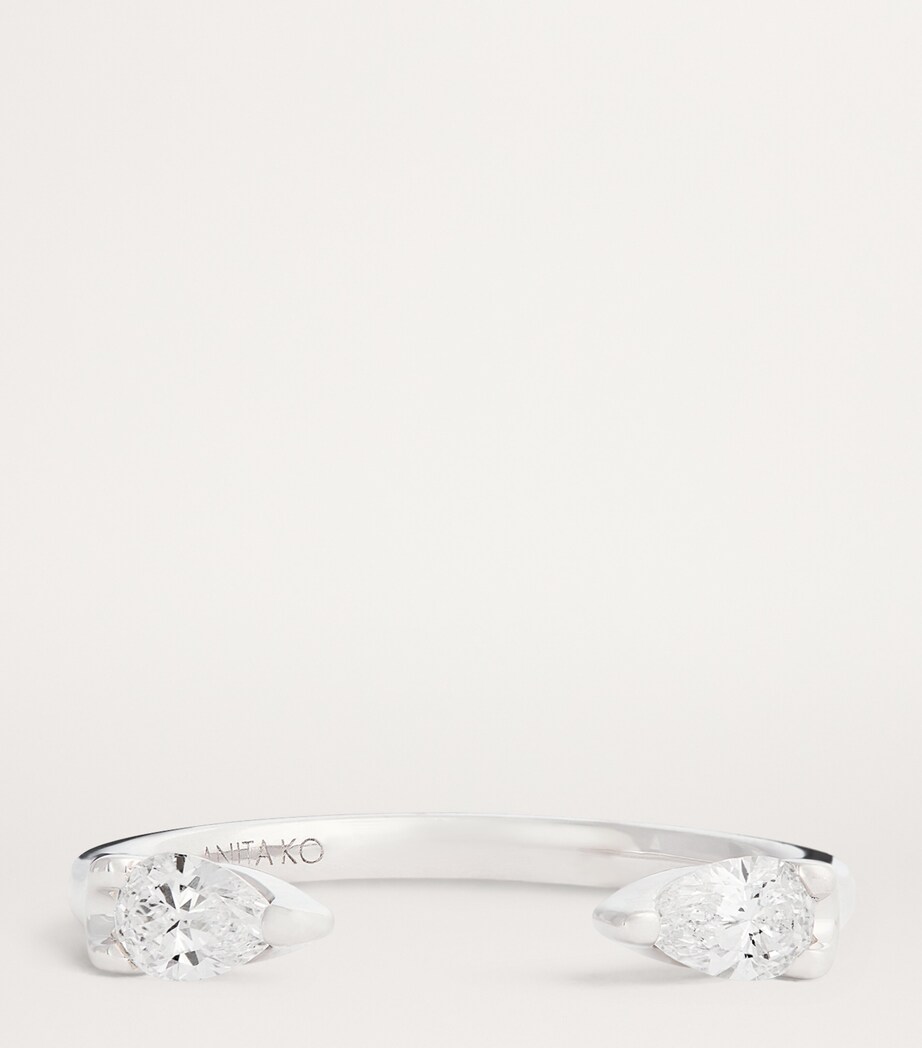 White Gold and Diamond Orbit Ring WHITE GOLD Image 4