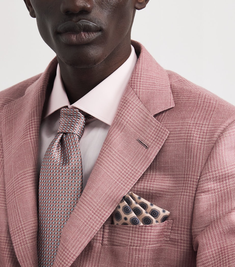 Silk Geometric Pocket Square 5725 Image 2