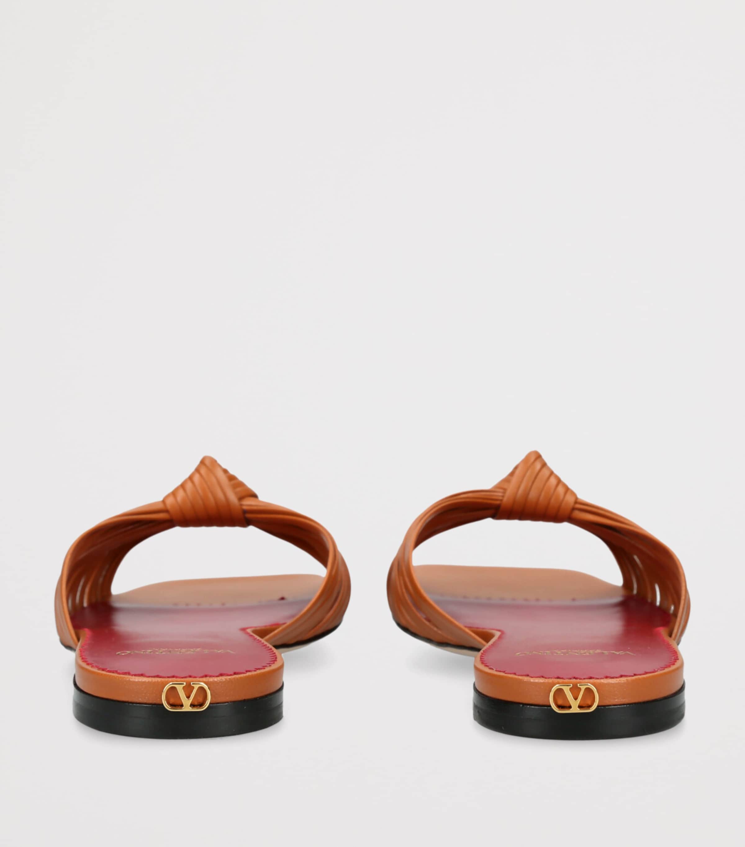 Valentino Garavani Leather Annet Sandals Rust Image 2