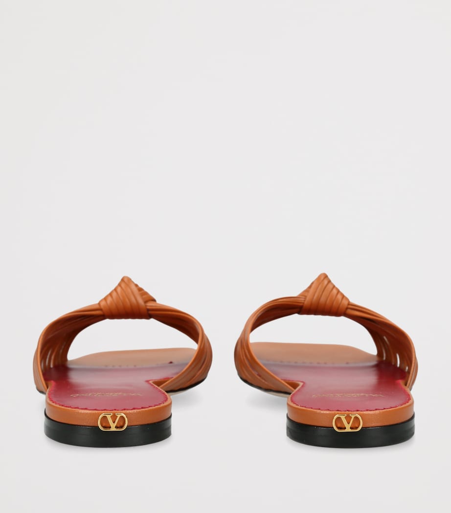 Valentino Garavani Leather Annet Sandals Rust Image 2