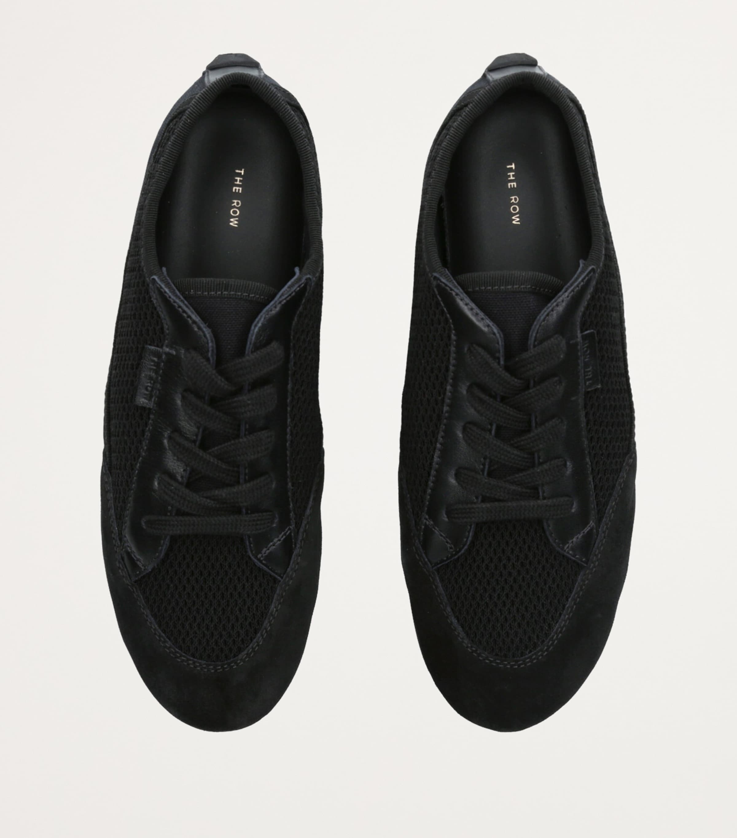 【自信を引き立てる】THE ROW Bonnie スニーカー THE ROW | Bonnie Low Top Lace Up Sneakers | BLACK | Women