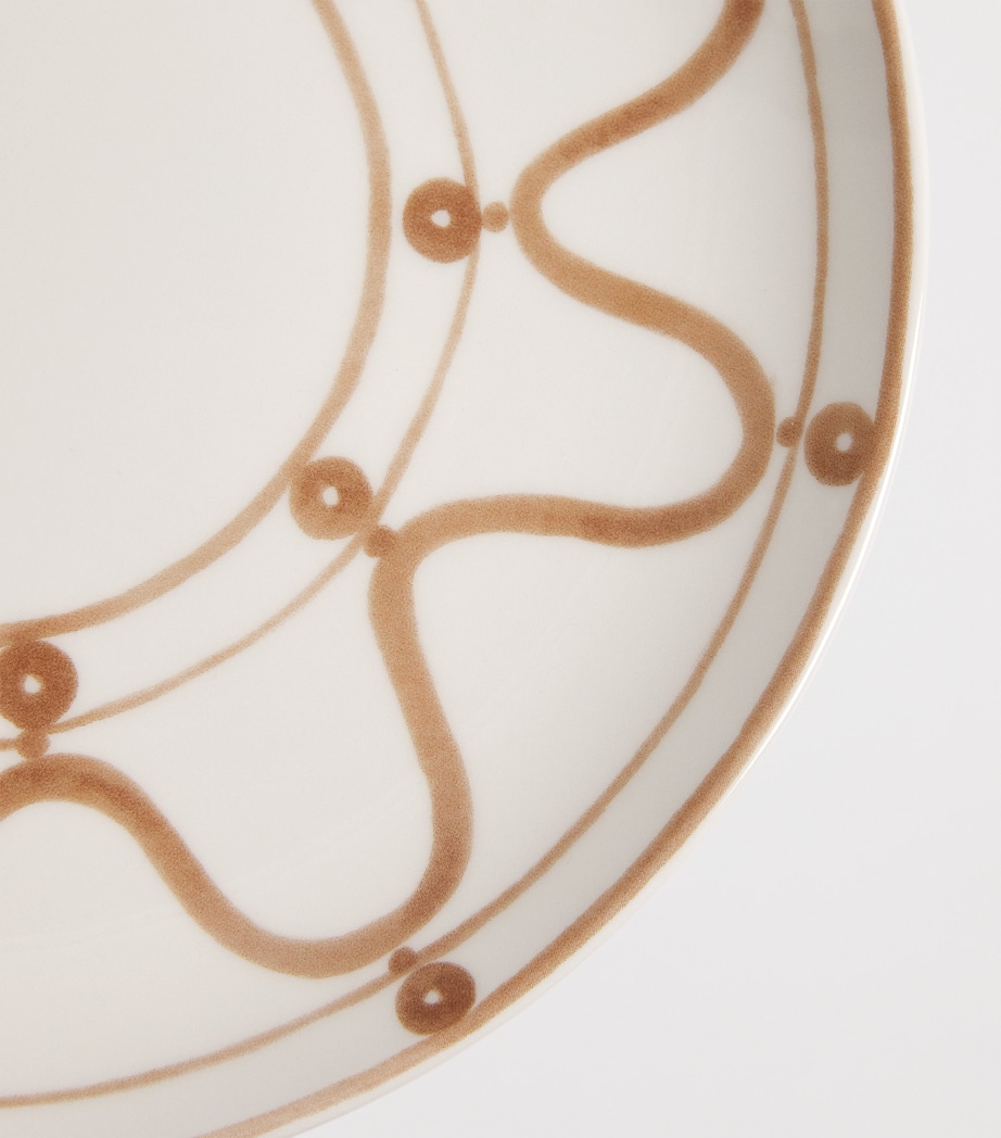 Porcelain Serenity Salad Plate (24cm) BEIGE ON WHITE Image 3