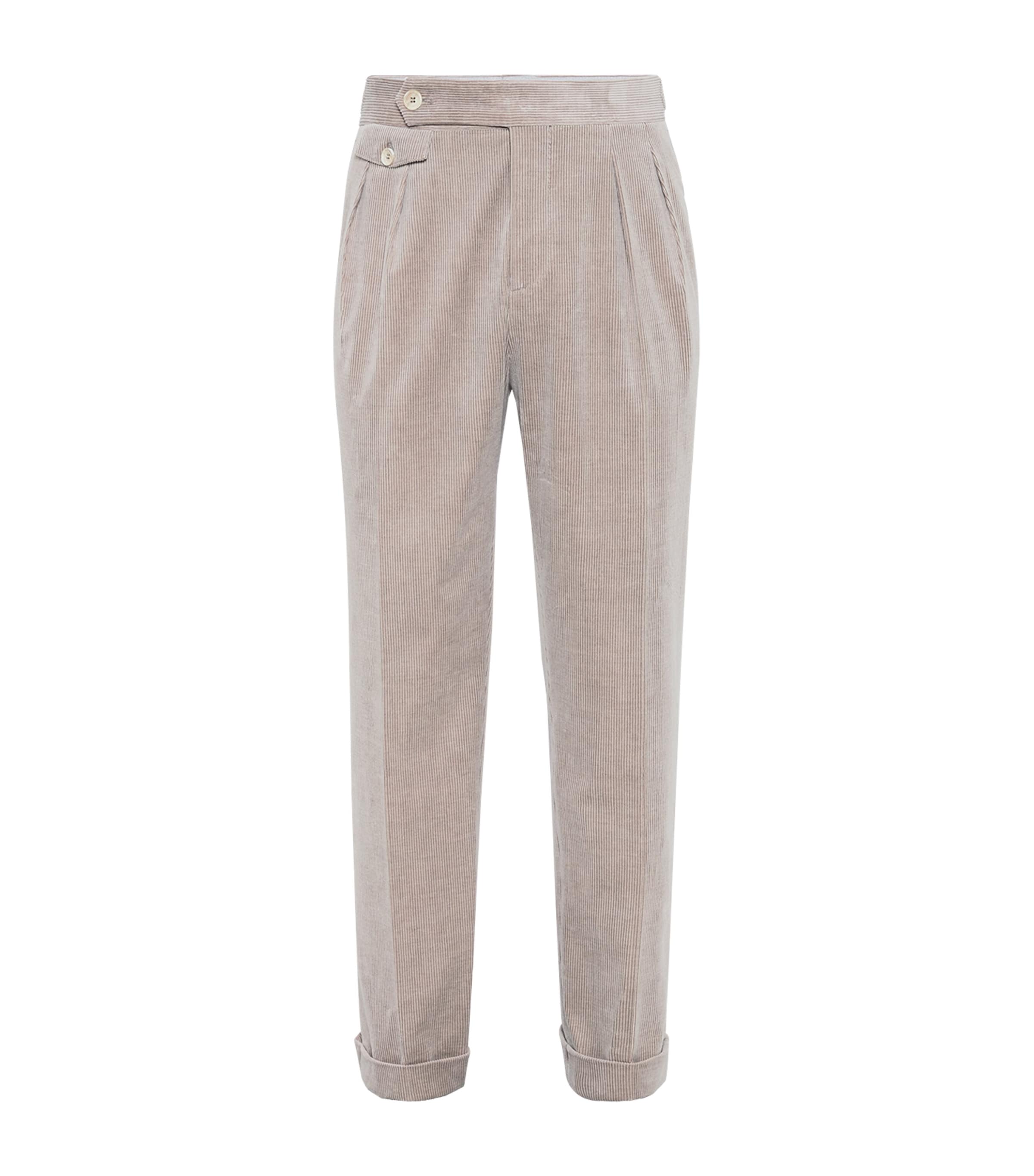 Brunello Cucinelli Corduroy Trousers In Brown