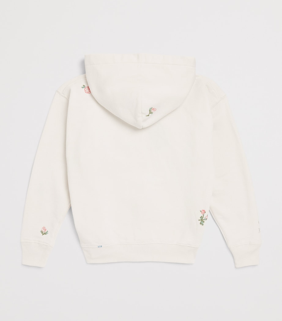 Ralph Lauren Kids Cotton Embroidered Hoodie (2-6 Years) Deckwash White Image 2