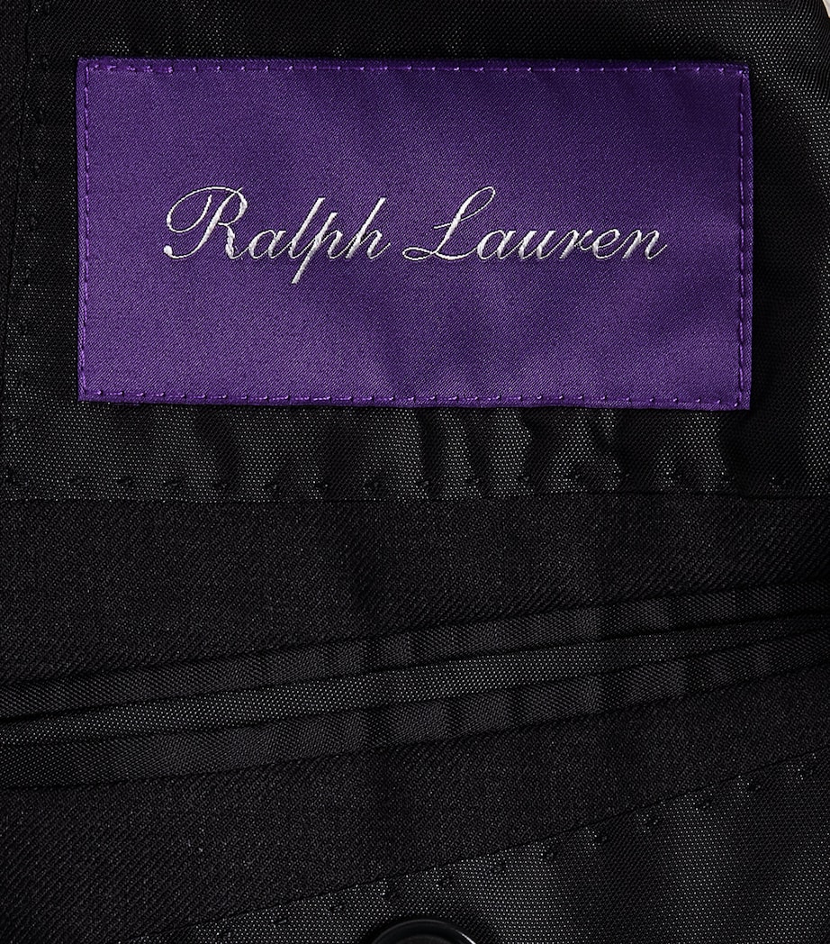 Ralph Lauren Purple Label Mens Wool Serge Gregory 2-Piece Suit Black Image 6