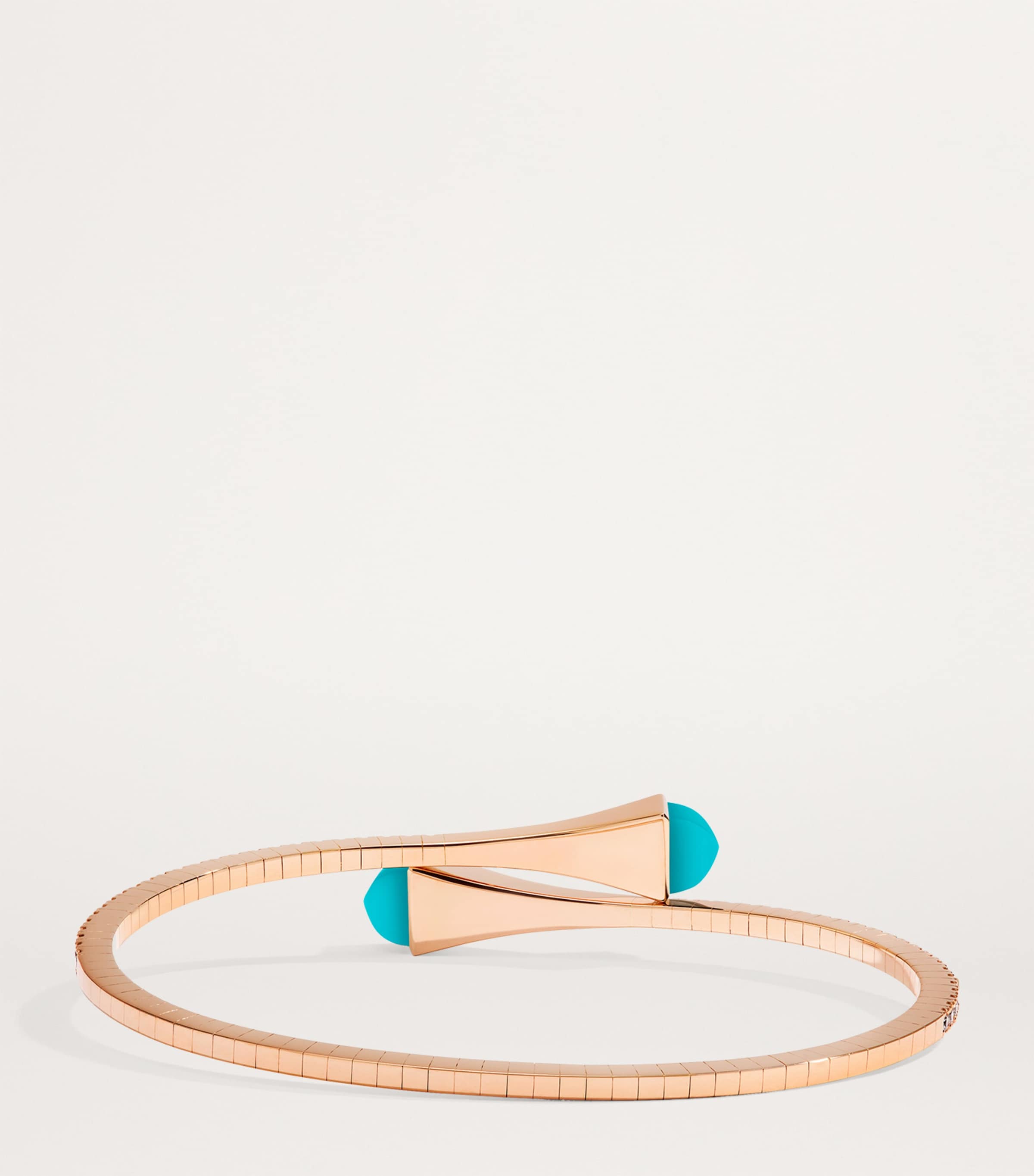 Rose Gold and Diamond Cleo Midi Bangle ROSE GOLD Image 2