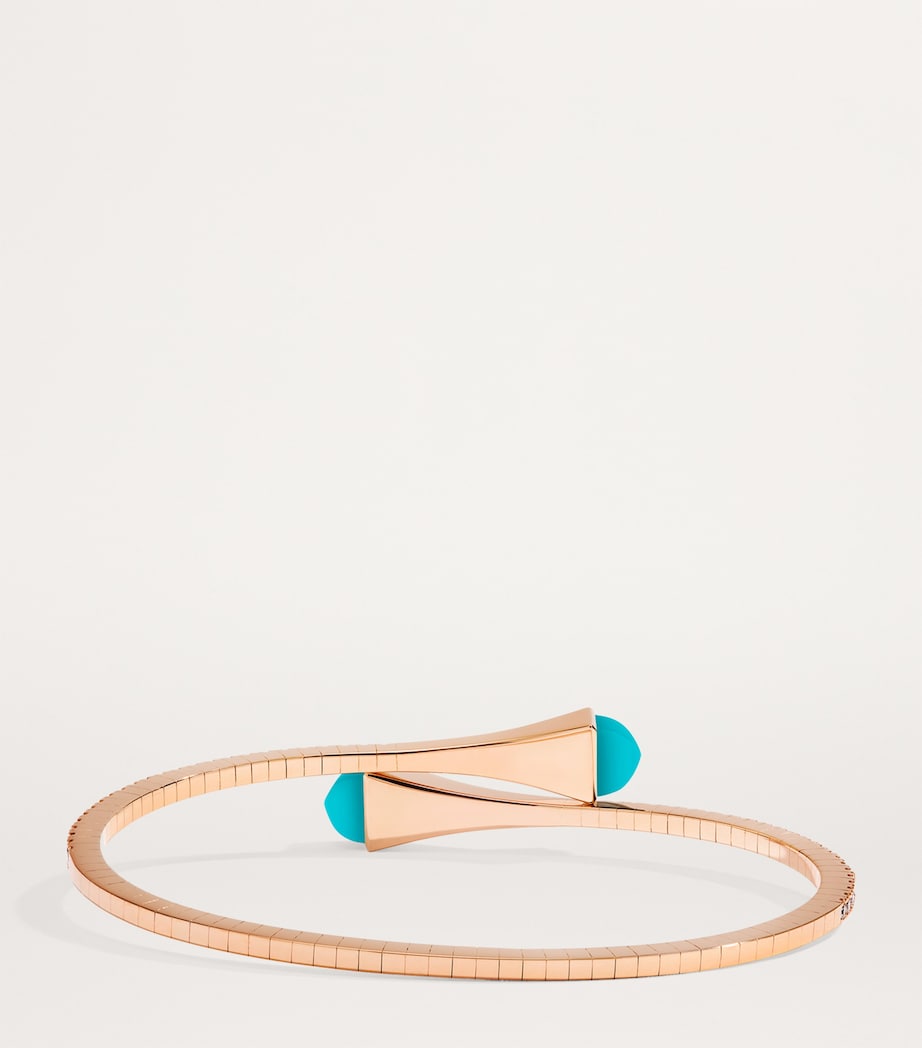 Rose Gold and Diamond Cleo Midi Bangle ROSE GOLD Image 2