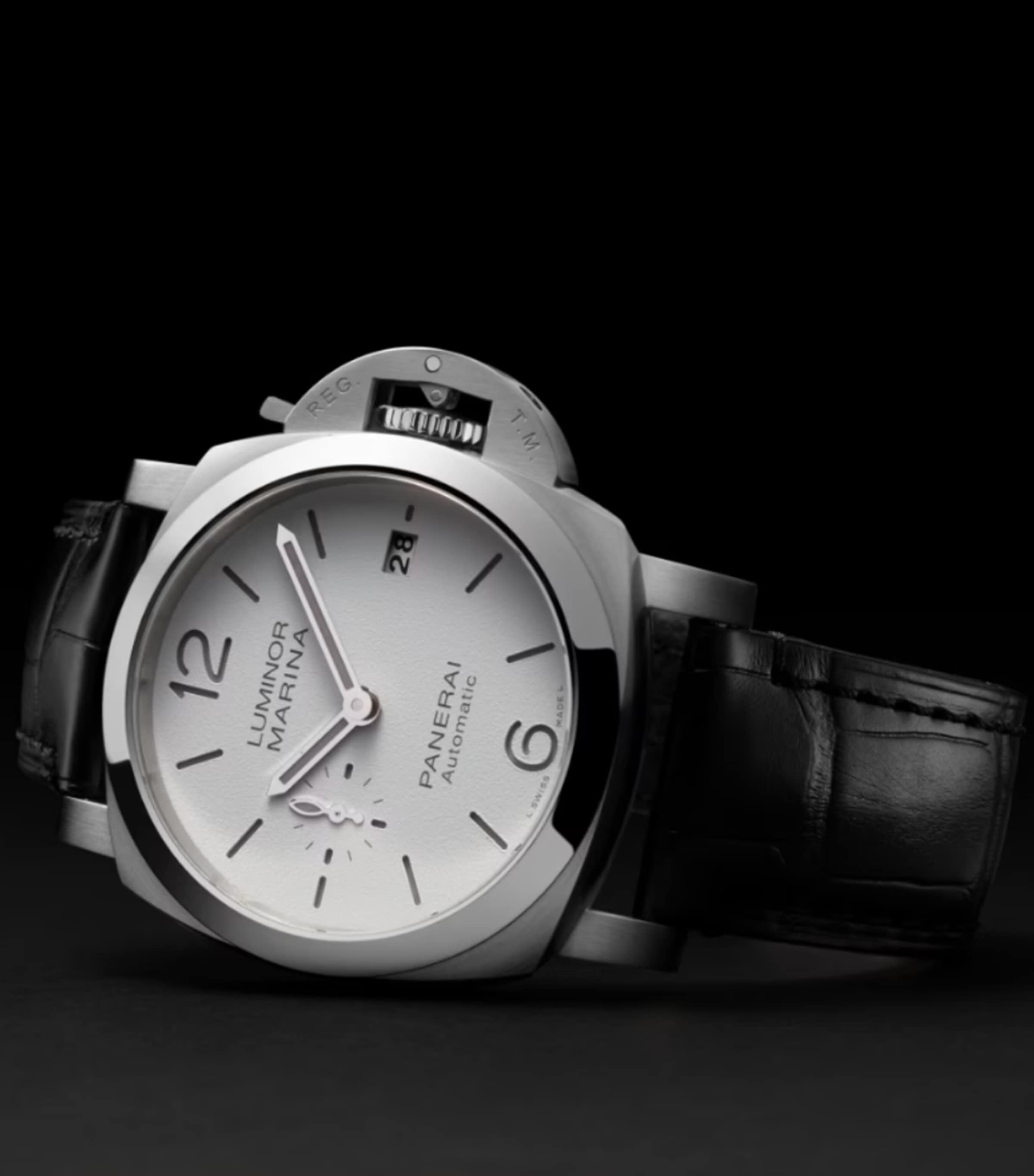 Stainless Steel Luminor Quaranta Watch 40mm WHITE Image 5