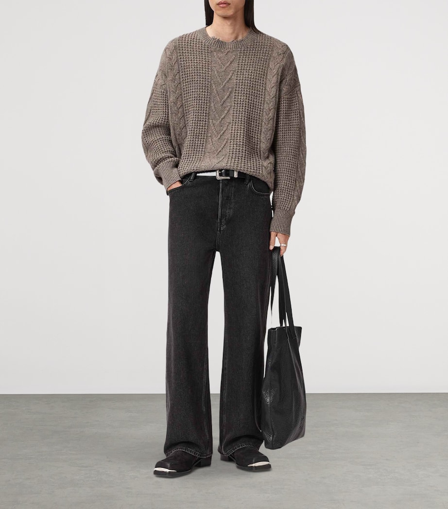 Wool-Organic Cotton Tenter Sweater FAWN BROWN Image 3