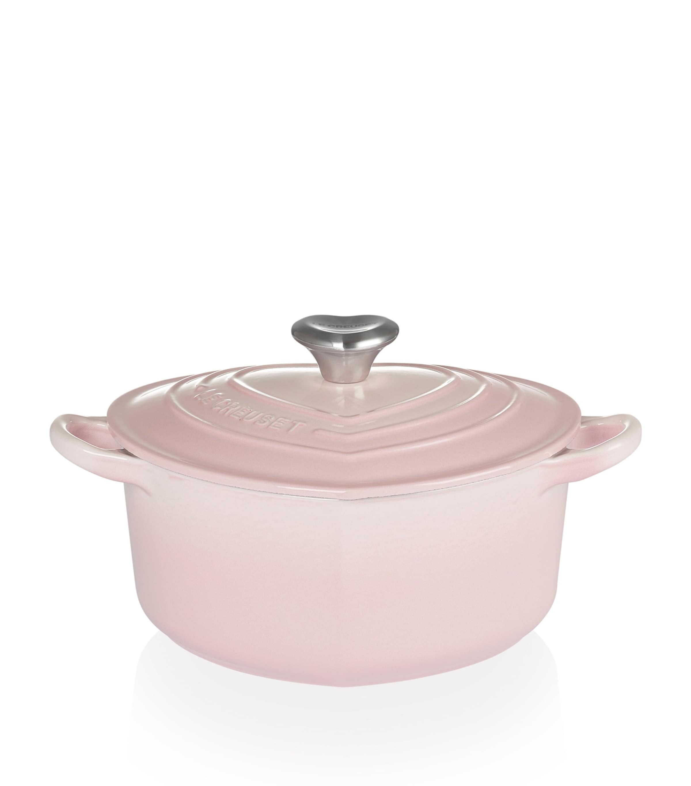 Cast Iron Heart Casserole Dish (20cm) SHELL PINK Image 5