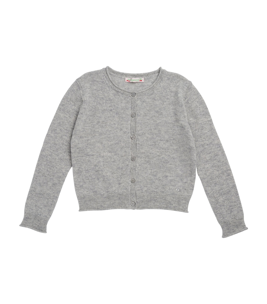 Wool Rolled-Hem Cardigan (10-12 Years) GRIS CHINE C. Image 1