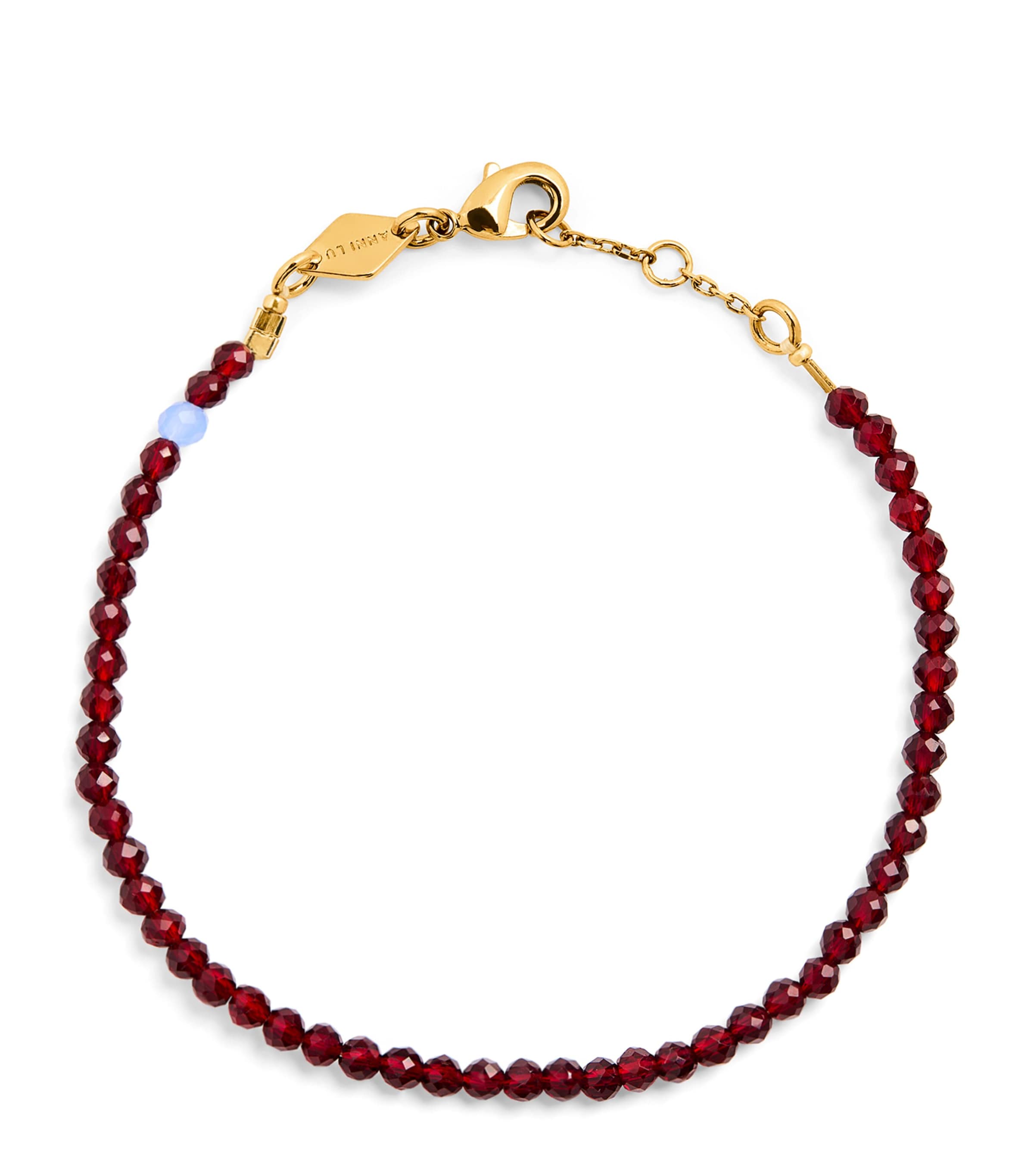 Anni Lu Gold-plated Tan Line Bracelet In Red