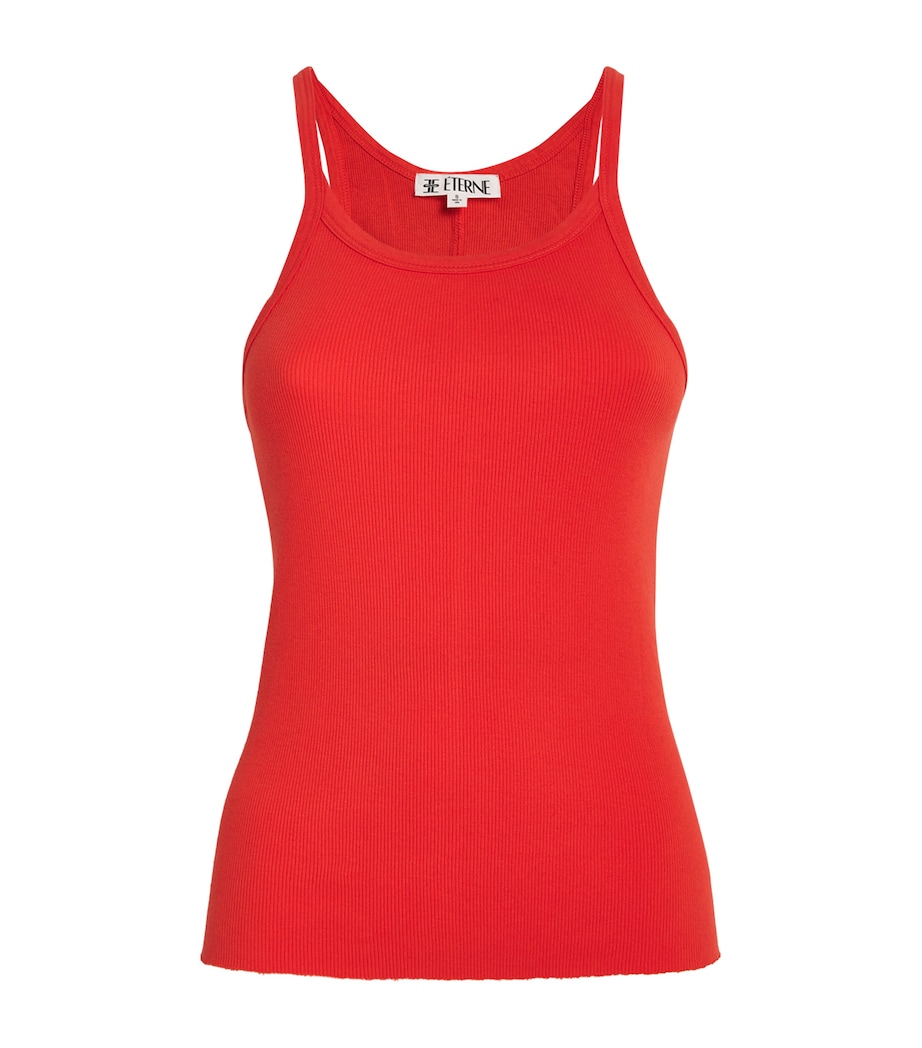 Ribbed Raceback Tank Top POPPY Image 1