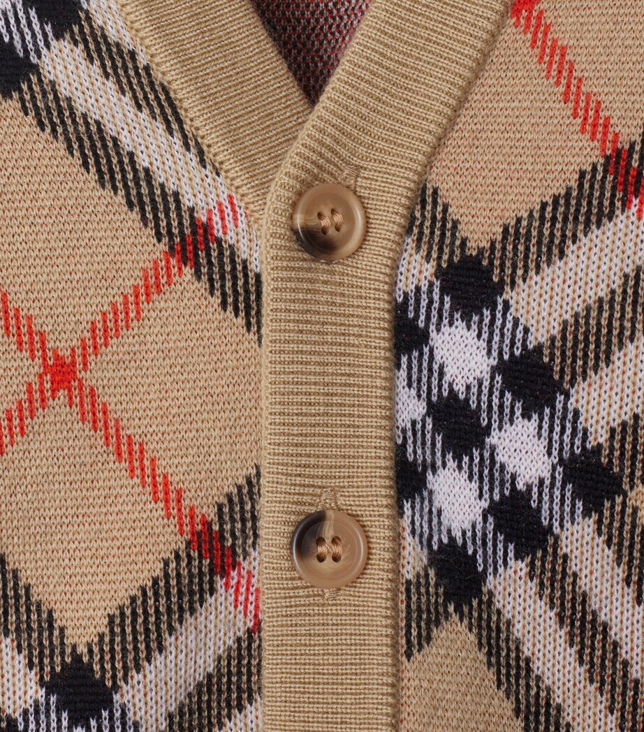 Wool Check Cardigan (6-24 Months) SAND IP CHECK Image 3