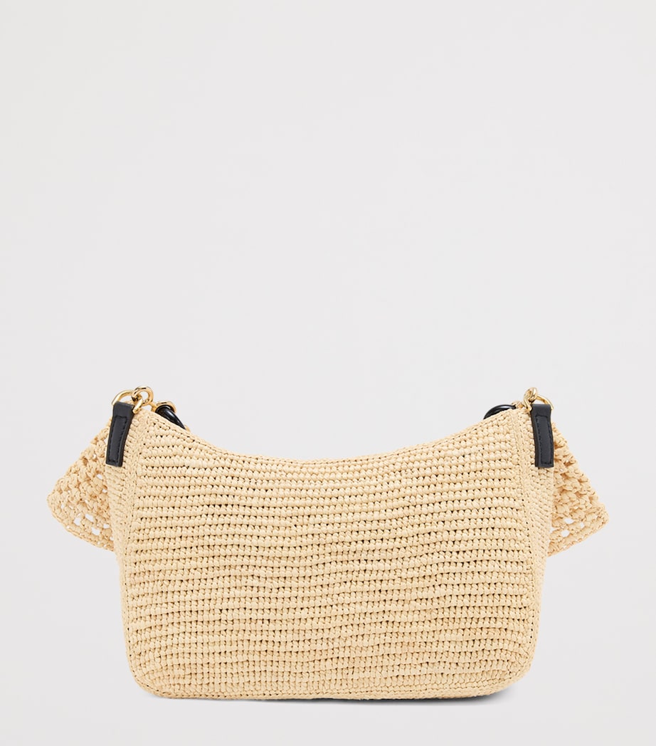x Paula's Ibiza Medium Raffia Ola Shoulder Bag NATURAL Image 5