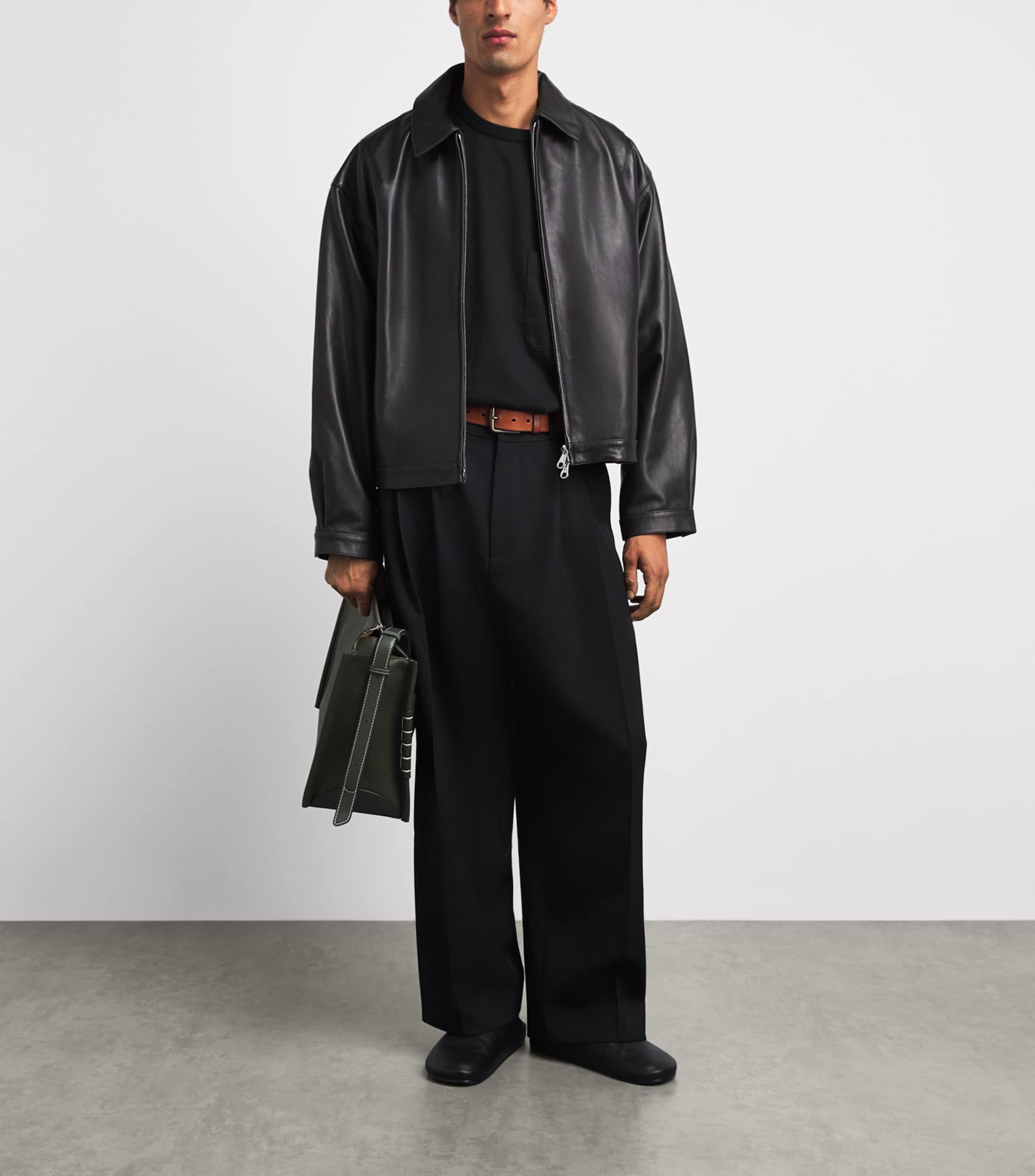 Lemaire Mens Cotton Boxy T-Shirt Black Image 2