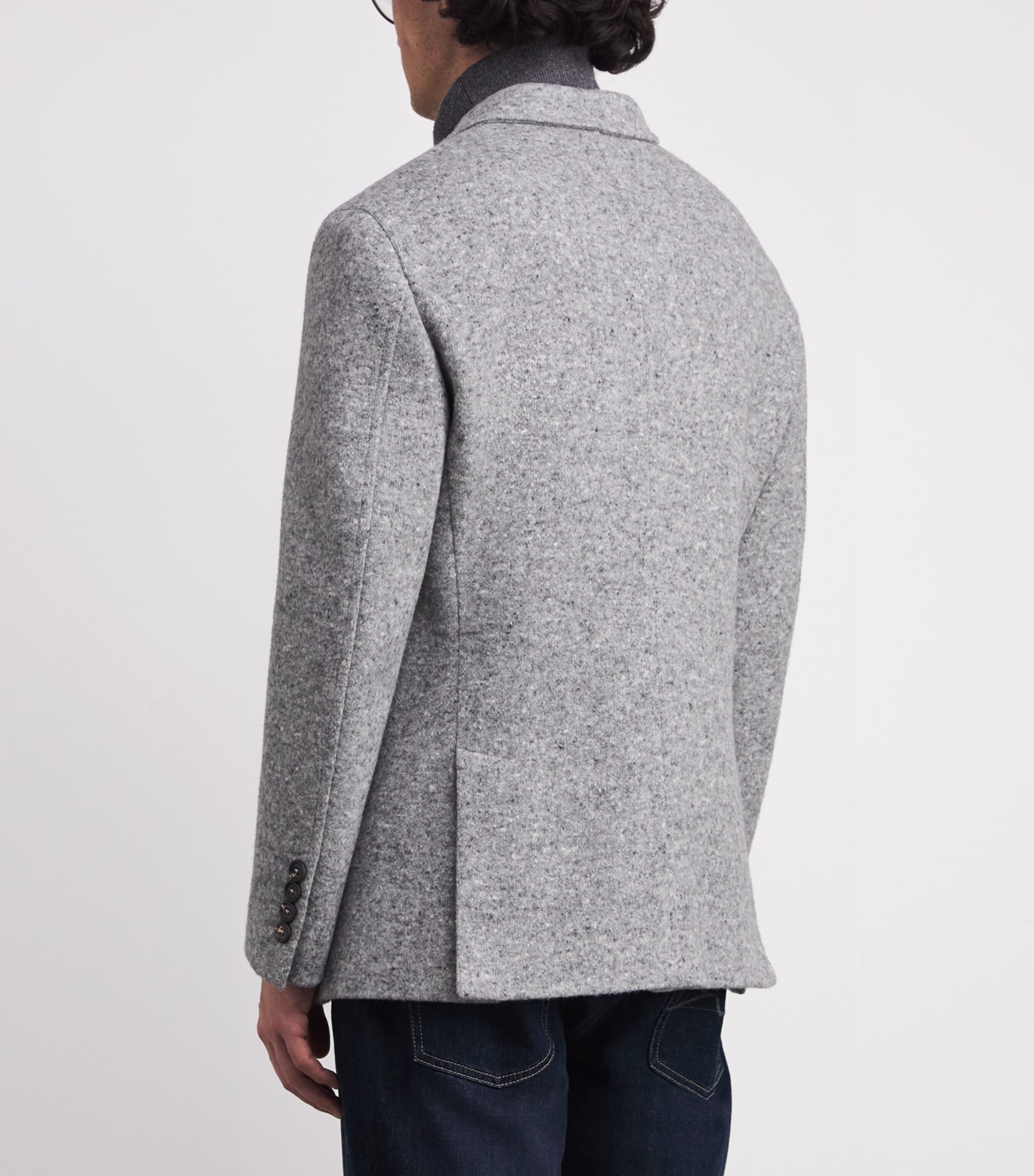 Wool-Cashmere Blazer GRIGIO CHIARO MELANG Image 4