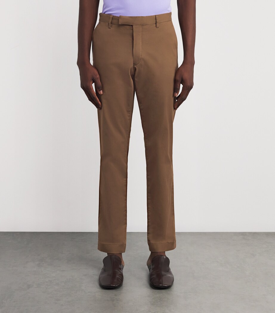 Polo Ralph Lauren Mens Stretch-Cotton Slim Chinos Brown Image 3
