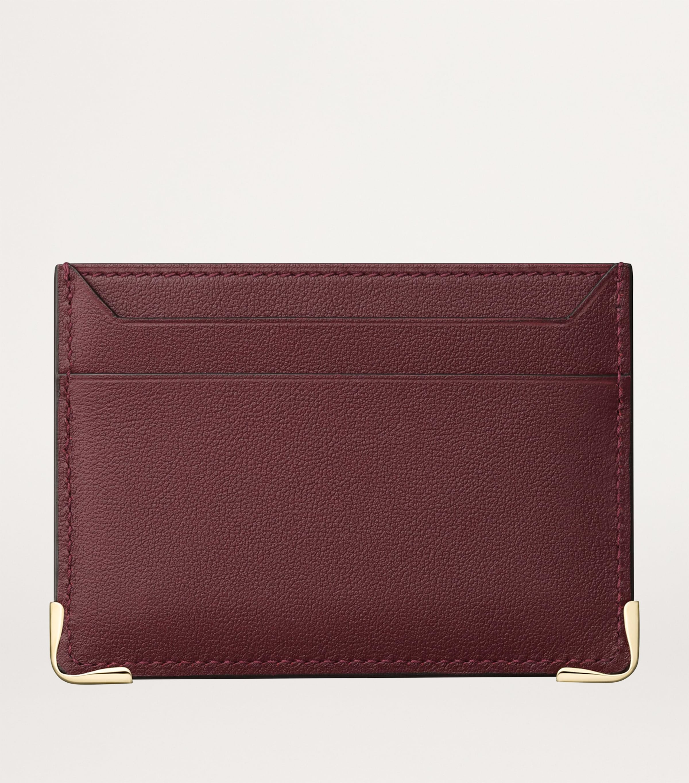 Calfskin Must de Cartier Card Holder  BURGUNDY Image 3