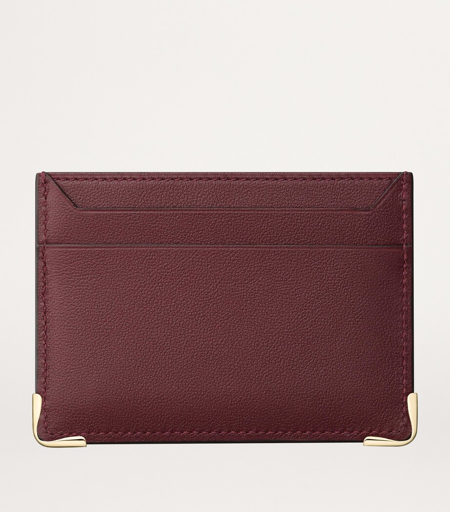 Calfskin Must de Cartier Card Holder BURGUNDY Image 3
