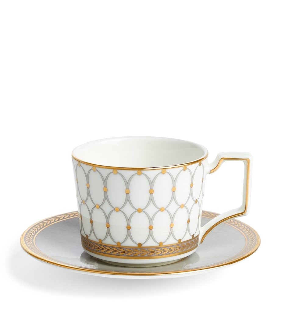 Wedgwood Renaissance Grey Coffee Cup & Saucer (70ml) Grey Image 1