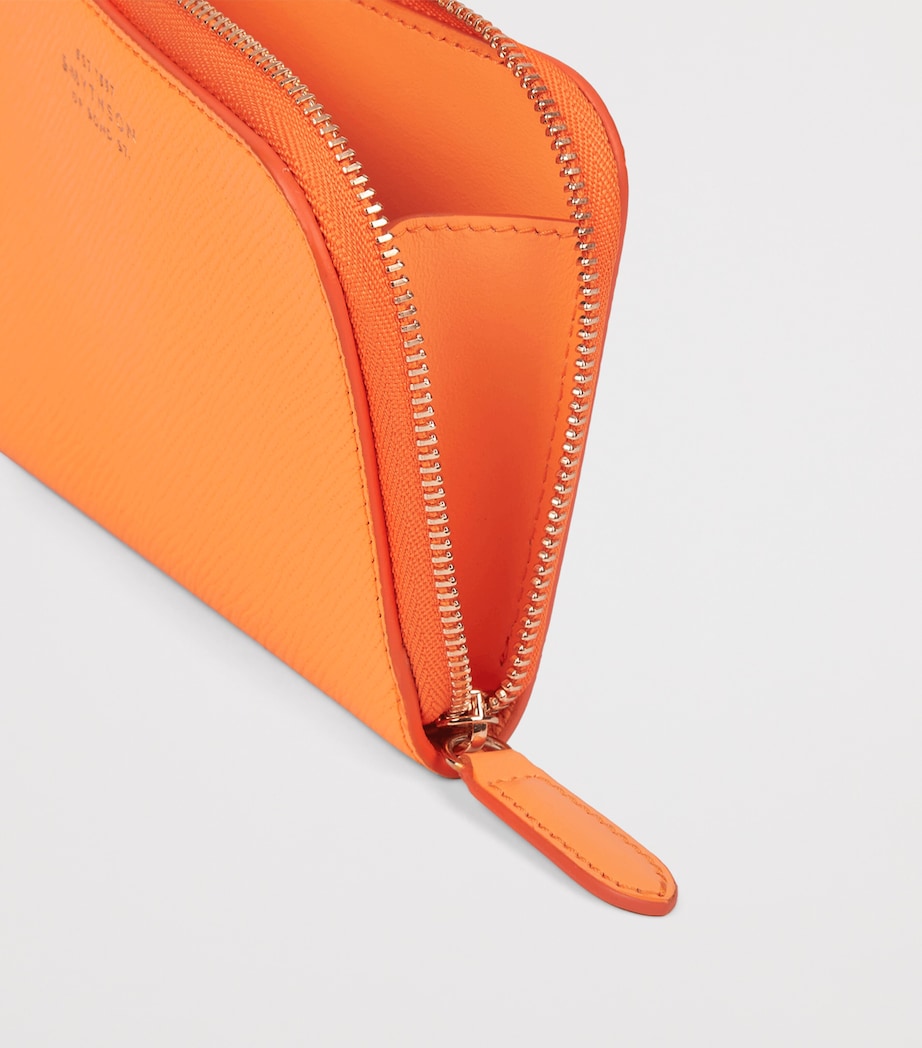 Small Panama Leather Flat Pouch L ORANGE Image 4