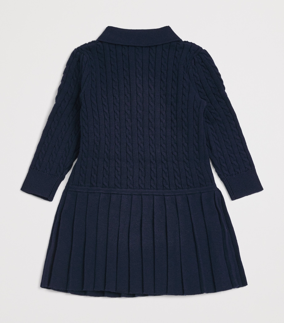 Cotton Cable-Knit Dress (3-24 Months) NAVY Image 2